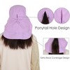 Anna-Kaci Womens Sun Hat Wide Brim Bucket Hats with Neck Flap and Ponytail Hole for Summer Beach Fishing Hiking - 4 of 4