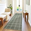 Washable Indoor Modern Living Room Area Rugs, Geometric Checkered Home Decor Carpet for Bedroom Dining Room Nursery - 3 of 4