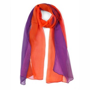 INSPIRE CHIC Women Long Chiffon Light Silky Gradient Color Shawl Wrap Scarf - 1 of 4