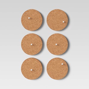 Cork Circle Removable Wall Decal Light Brown - Room Essentials