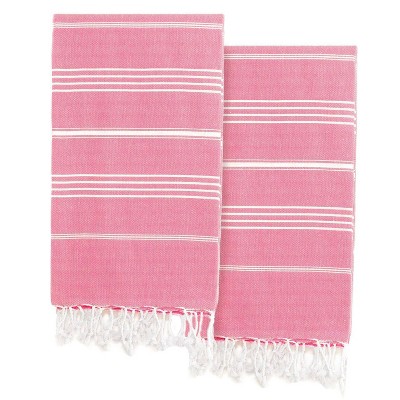 Beach Haus Dotted Turkish Bath / Pool Towel - Dusty Rose