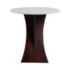 Chic End Table, Side Table, or Small Night Stand for Room Decor - Polished Marble Top with Criss Cross Base for Modern Bedroom or Living Room Décor - 4 of 4