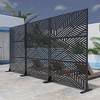 PexFix Outdoor Metal Privacy Screen Garden Fence Stripe Pattern Wall Applique - 4 of 4