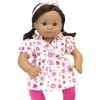 Sophia's - 15" Doll - Floral Top, Leggings & Headband Set - Purple - 2 of 4