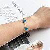 18K Gold Plated Clover Lucky Bracelet for Women White/Black/Red/Green Flower Four Leaf Link Bracelets - 4 of 4