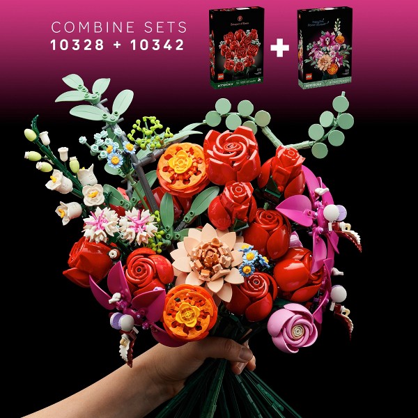 LEGO Botanicals Ramo de Flores Rosas Bonitas para Decoración del Hogar 10342 7