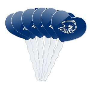 Blinn College Primary Logo Heart Love Cupcake Picks Toppers Decoration Set of 6 - 1 of 4