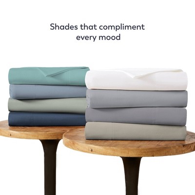 Blue Full Cotton Blend Deep Pocket Sheet Set