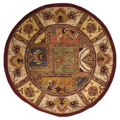 Beige Botanical Tufted Round Area Rug - (8' Round) - Safavieh