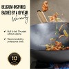 Alva Forest Carbon Steel Wok Pan 12" - Acacia Wood Handle, Pre-Seasoned and Toxin-Free Cookware - 3 of 4