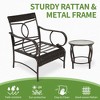 HOMEFUN 3 Pieces Patio Set Outdoor Wicker Furniture Sets Modern Rattan Chair Conversation Sets with Coffee Table - 4 of 4