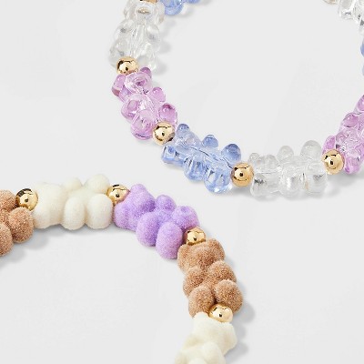 Girls' 2pk Stretch Bear Bracelet Set - Cat & Jack - image 3