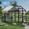 Aluminum Extra Large Outdoor Catio Enclosure for Multiple Cats with Upgrade Window – Walk-in Cat Run with Channels, Side Door, UV-Proof Cover - 3 of 4