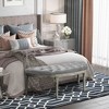 NicBex Modern 56" Bedroom Bench Semi Circle Accent Stools with Wood Legs for Bedroom and Entryway - 4 of 4