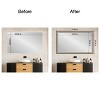 Amanti Art Mirror Makeover Bathroom Mirror Frame Border Kit  - Fully Assembled Peel and Stick Frame - Mirror NOT Included - Lyla Ornate Silver Trim - 4 of 4