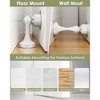 DOMETOUR Magnetic Door Stoppers 4 Pack, Stainless Steel, Adhesive & Screws, Wall/Floor Mount, Holder to Keep Door Open, White - 3 of 4
