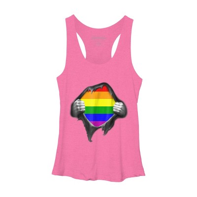 Adult Design By Humans Pride Shirt Rip Open Shirt By Luckyst Racerback Tank Top