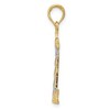 Black Bow Jewelry 14k Yellow Gold & White Rhodium Diagonal Stripe Lighthouse Pendant - 2 of 4