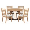YOOCOZZ 5-Piece Extendable Retro Dining Table Set for 4 with Chairs - 2 of 4