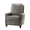 Theresa Transitional Style Upholstery Genuine Leather Recliner with Nailhead Trim for Living Room and Bedroom| ART OF LIVING DESIGNS - 2 of 4