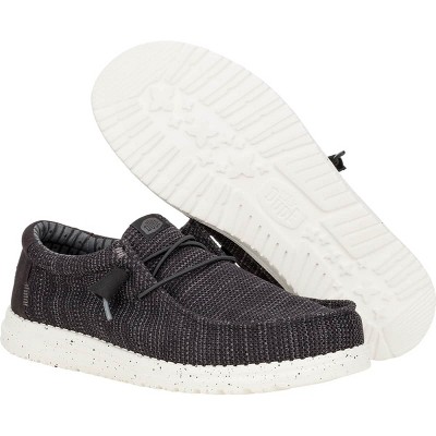 HEYDUDE Men Wally Stretch Sox Wide , Black/White, Wide 12 — фото 4