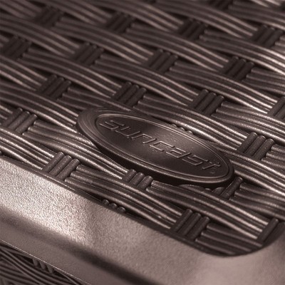 Suncast Extra Large Brown Wicker 134-Gallon Lockable Deck Box