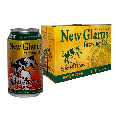 New Glarus Spotted Cow Farmhouse Ale Beer - 12pk/12 fl oz Cans - image 1 of 1