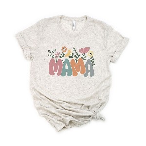 Simply Sage Market Women's Mama Flowers Colorful Short Sleeve Graphic Tee - 1 of 2