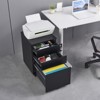 Metal Mobile File Cabinet with Lock, Under Desk Filing Storage Cabinet, Rolling Filing Storage Cabinet For Home Office Study Room - 2 of 4