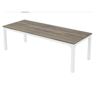 Gulches Farmhouse Chic Series Modern Farmhouse Warm Brown Thickened E1 Particleboard 70 in Strong Metallic Frame Base Dining Table Seats 6 - 1 of 4