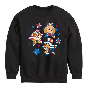 Boys' - Paw Patrol - Americana Graphic Long Sleeve Fleece Sweatshirt - 1 of 4