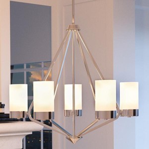 Urban Ambiance Luxury Contemporary Chandelier,  23"H x 27.375"W,  Polished Chrome Finish, UHP2300 - 1 of 4