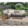 Leisure Made Mitchell 5pc Wicker Sectional in Tan Fabric - 2 of 4
