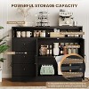 coucheta 47" Buffet Cabinet with Storage, with 2 Doors & 3 Drawers, Farmhouse Kitchen Buffet Table with Built-In Power Outlet, for Living Room,Dining - 4 of 4