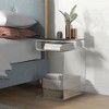 HOMCOM 2-Tier Acrylic Side Table, Modern S-Shaped End Table for Small Spaces, Home Decor Display, 14.25" x 16.25" x 23", Clear - 2 of 4