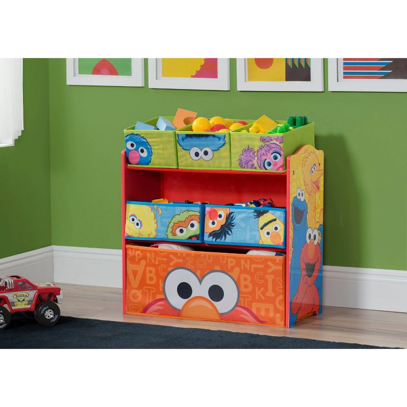 Sesame Street Design and Store 6 Bin Kids&#39; Toy Organizer - Delta Children, 3 of 12