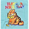 Garfield Classic Cartoon Have A Nice Day Men's Celadon Graphic Tee Shirt - 2 of 2