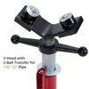 V-Head Pipe Jack Stand, 28-52 Inches Adjustable Height, 2500 Lbs Load Capacity, Heavy Duty Steel Pipe Jack Stand, for Welding and Pipe Threading - 2 of 4