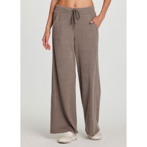 RBX Active Women's Relaxed Fit Wide Leg Ribbed Lounge Pants Athleisure Pant with Pockets - 1 of 4