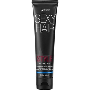 SEXY HAIR Style Ultra Curl Support Styling Creme-Gel (5.1 oz) - Define, Control & Enhance Curls | Sexyhair Curly Hair Cream Gel - 1 of 4