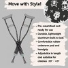 My Crutches - Fashionable Designed Crutches w Underarm Pad for Kids w Adjustable Handgrip & Length for Heights 3'9" to 4'5" (Crossbones) - 4 of 4