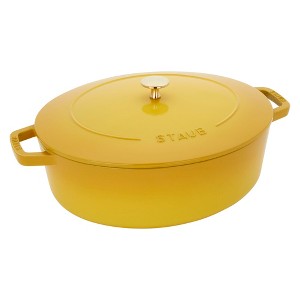 Staub Cast Iron 6.25-qt Shallow Oval Dutch Oven - 1 of 4
