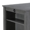Vynxaria Graham 36" Gray Finish Small Space Counter Height Dining Table with USB Charging Ports and Shelves - 3 of 4