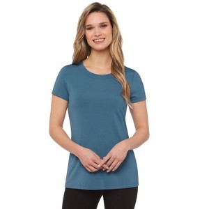 Rekucci Short Sleeve Scoop Neck Stretch T-Shirt for Women - 1 of 3