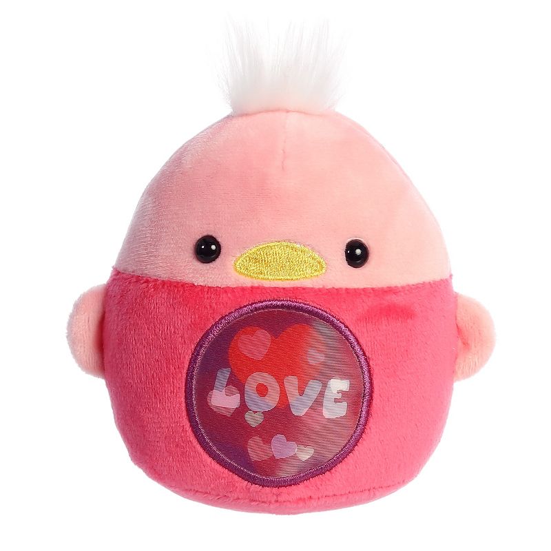 Aurora Lenticular 3.5" Love Bird Pink Stuffed Animal, 1 of 6