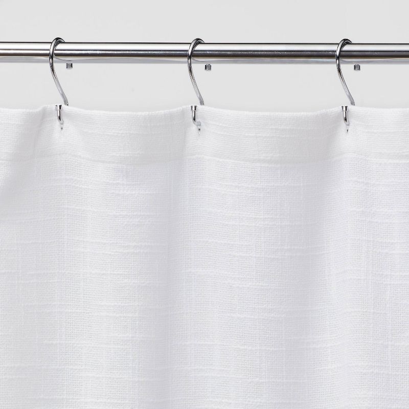 Woven Shower Curtain White - Threshold&#8482;, 3 of 8