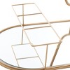 Midas 2 Tier Oval Bar Cart - BCT8008A - Gold/Mirror - Safavieh - 4 of 4