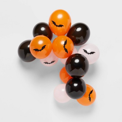 Halloween Latex Balloon and Bat Garland - Spritz™