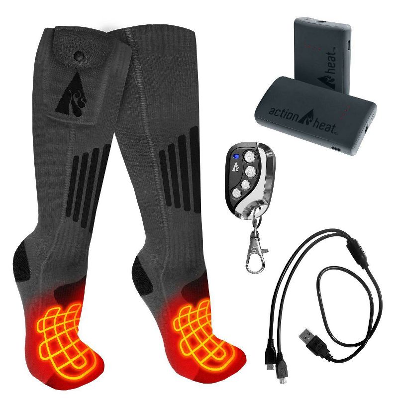 ActionHeat Wool 3.7V Rechargeable Heated Socks 2.0 with Remote - L/XL, 5 of 10