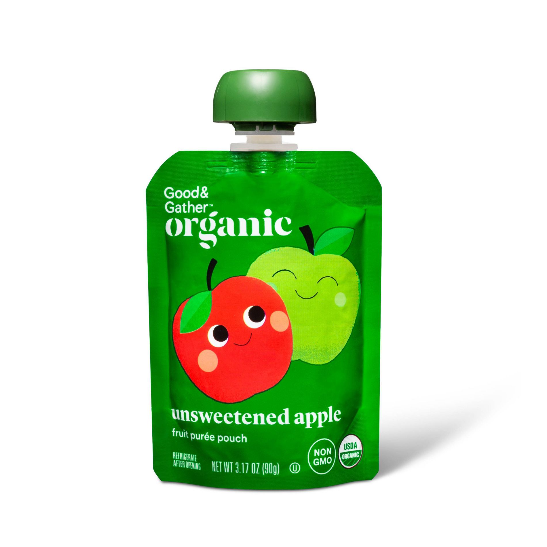 Organic Apple Sauce Pouch Unsweetened Apple - 3.17oz - Good & Gather™